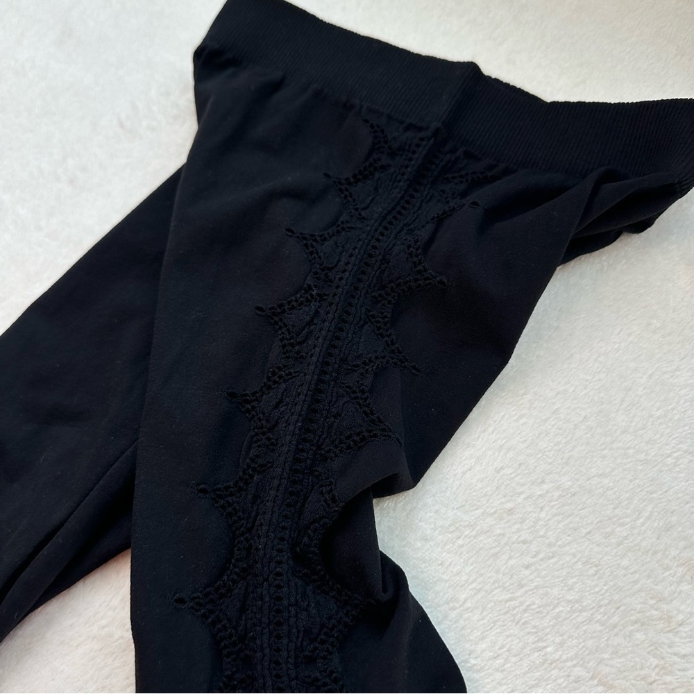 NWOT Free People Intimately Barely There Black Cutout Yoga Leggings - Picture 5 of 11